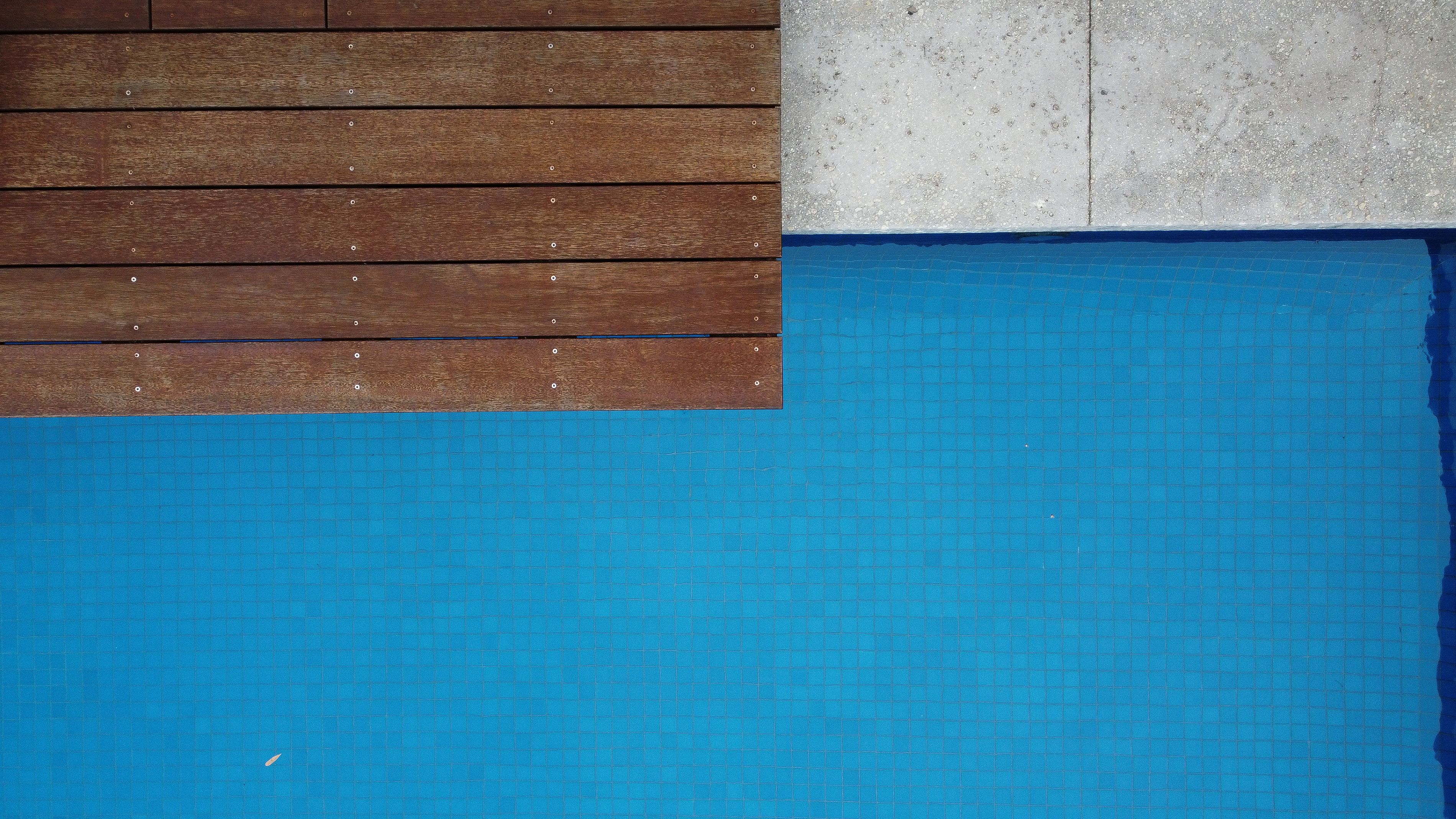 Close up of pool and deck